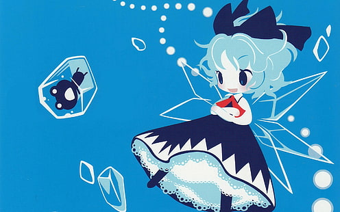 Anime, Touhou, Cirno (Touhou), HD papel de parede HD wallpaper