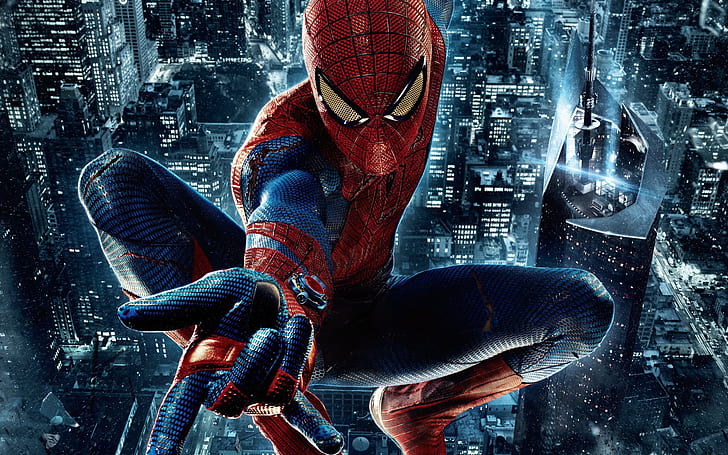 The Amazing Spider-Man, night city, Amazing, Spider, Man, Night, City, HD wallpaper