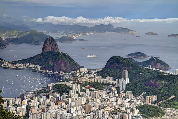 Cities, Rio De Janeiro, Beach, Botafogo, Brazil, Cityscape, Coastline, HD wallpaper