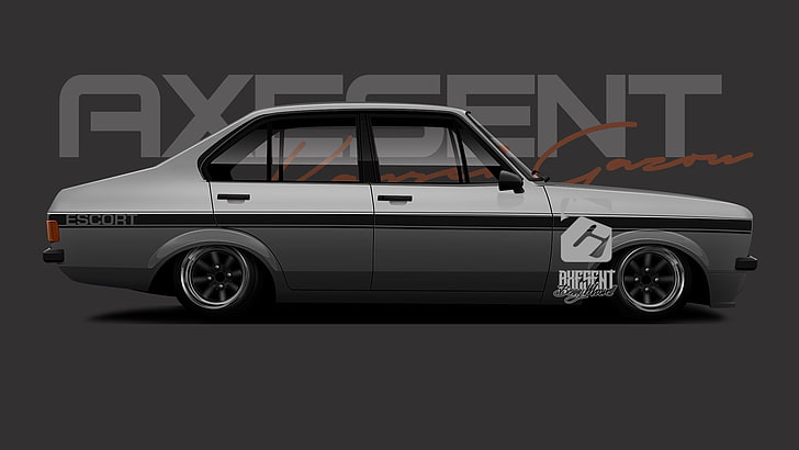 Axesent Creations, render, Ford Escort MkII, Ford, British cars, HD wallpaper