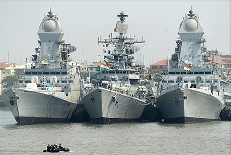 Classe Kolkata, navire de guerre, Destroyer, Fond d'écran HD HD wallpaper