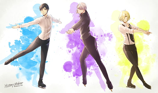 Anime, Yuri !!!auf dem Eis, Viktor Nikiforov, Yuri Plisetsky, Yuuri Katsuki, HD-Hintergrundbild HD wallpaper