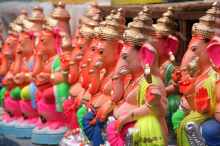 다가오는 Ganesh Chaturthi 축제, 축제 / 휴일, Ganesh Chaturthi, 코끼리, 행복, 동상, 영주, HD 배경 화면