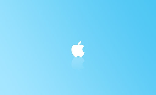 Apple Simple Blue, logotipo de Apple, computadoras, Mac, azul, Apple, fondo, logotipo, simple, minimalismo, macbook pro, Fondo de pantalla HD HD wallpaper