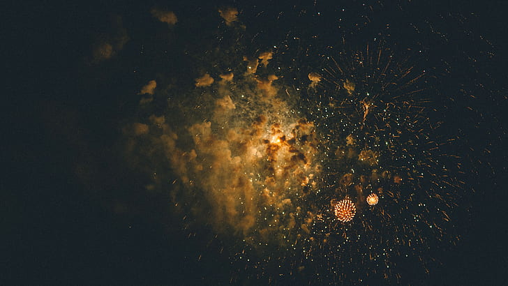 fireworks, nature, HD wallpaper