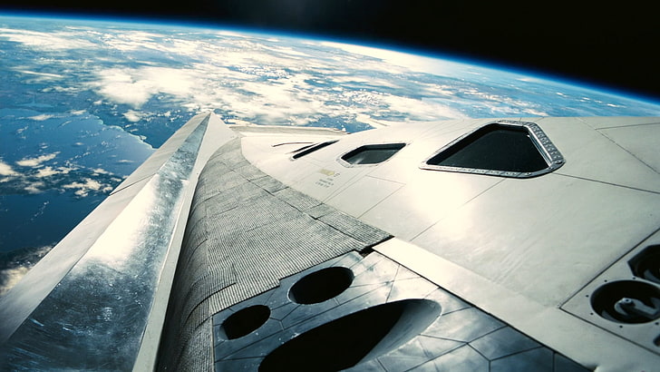 aile d'avion grise, Interstellar (film), images fixes, films, Fond d'écran HD