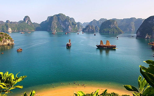 Vietnam Halong Bay Islands Asia The Orient 1412841, HD wallpaper HD wallpaper