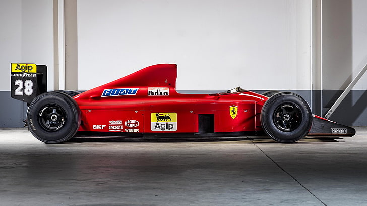 Ferrari, Ferrari F1-89, Автомобиль, Формула 1, Гоночный Автомобиль, Red Car, HD обои