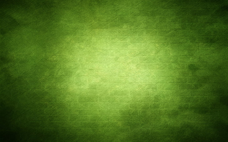 зеленая поверхность, грин, стена, темные цвета, свечение, кирпич, текстура, HD обои
