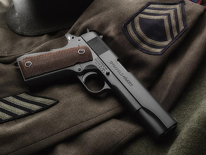 Broń, pistolet Springfield Armoury 1911, Colt, Tapety HD HD wallpaper