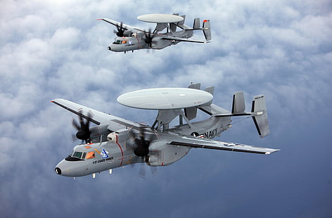 軍用機、ノースロップグラマンE-2ホークアイ、航空機、 HDデスクトップの壁紙 HD wallpaper