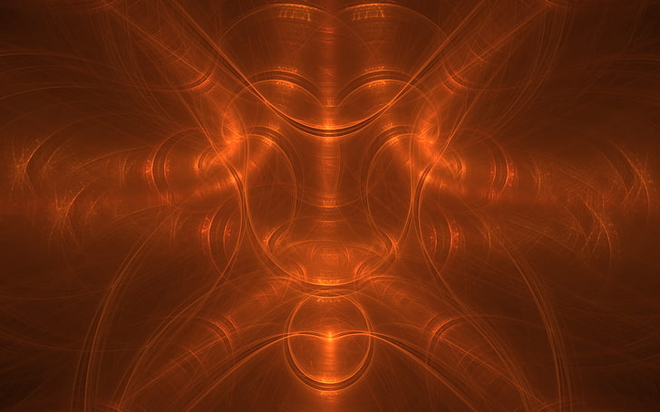 orange wave wallpaper, form, fire, graphic, HD wallpaper