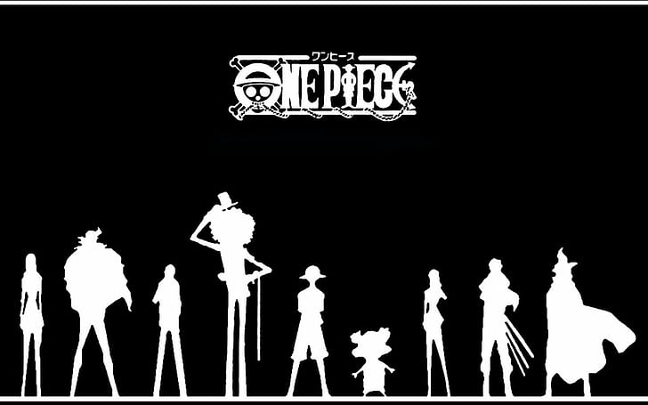 hitam dan putih, gambar, One Piece, Wallpaper HD