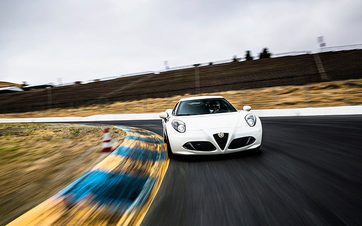 car, Alfa Romeo, Alfa Romeo 4C, blurred, HD wallpaper