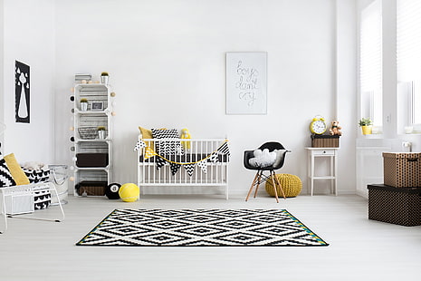 комната, мебель, кровать, детская, HD обои HD wallpaper