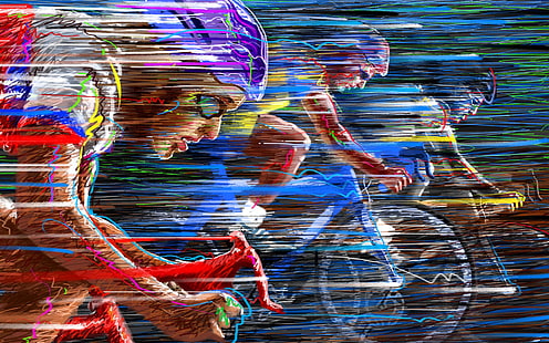 จักรยาน, การแข่งขัน, สี, ความเร็ว, เวกเตอร์, ขี่จักรยาน, วอลล์เปเปอร์ HD HD wallpaper