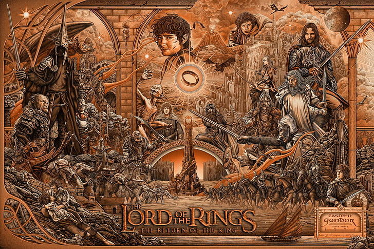 ภาพยนตร์, ศิลปะแฟนตาซี, งานศิลปะ, The Lord of the Rings, The Lord of the Rings: The Return of the King, วอลล์เปเปอร์ HD