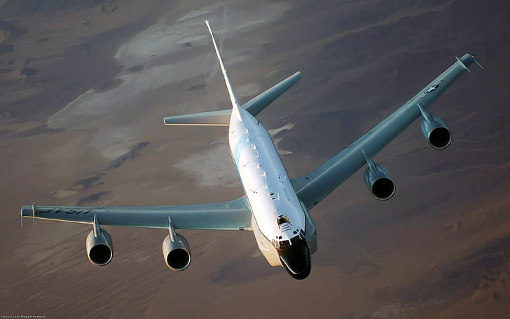 Pesawat Militer, Boeing RC-135 Rivet Joint, Angkatan Udara, Boeing, Rc-135, Reconnaissance, Rivet Joint, Wallpaper HD