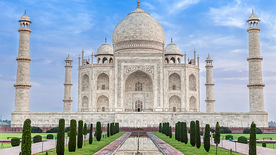 Тадж Махал, Индия, Тадж Махал, Индия, храм, замок, путешествия, туризм, HD обои HD wallpaper