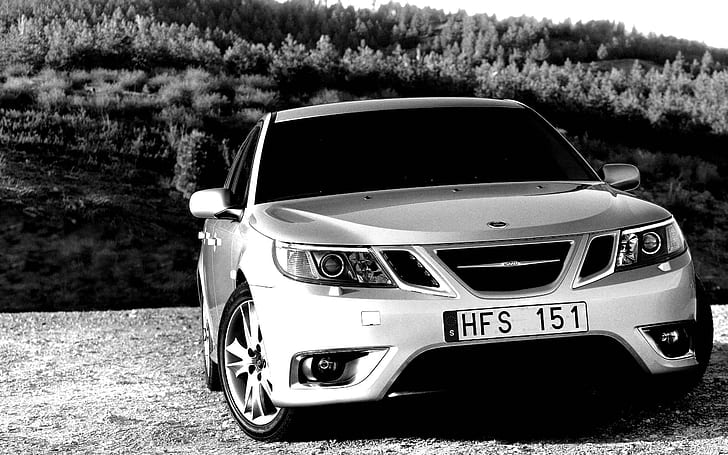 Saab 9-3 Sportwagon, grau saab 9-5, sportwagon, saab, aero, combi, autos, HD-Hintergrundbild