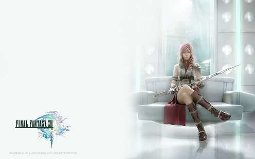 Final Fantasy XIII, video games, Claire Farron, sword, HD wallpaper HD wallpaper