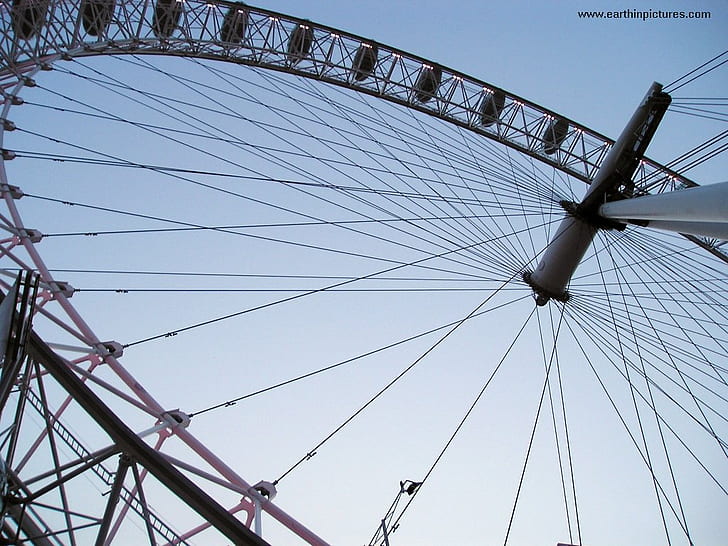 مجردة مكيفة الهواء London Eye Bottom View Architecture Monuments HD Art ، أزرق ، تجريدي ، أسود ، مكيف ، بريطاني ، بريطاني، خلفية HD