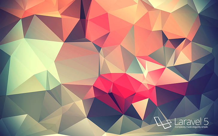 programming, colorful, code, PHP, simple, low poly, Laravel, minimalism, HD wallpaper