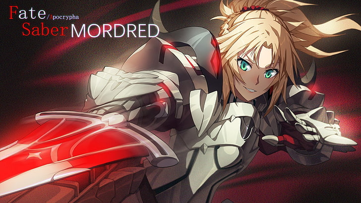 Fate Series, Fate / Apocrypha, Mordred (Fate / Apocrypha), Saber of Red (Fate / Apocrypha), HD tapet