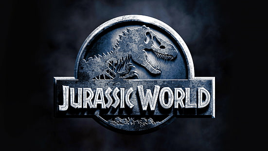 Logo Jurassic World, Jurassic World, Meilleurs films de 2015, Bryce Dallas Howard, Claire, Chris Pratt, Owen, Fond d'écran HD HD wallpaper