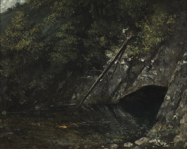Gustave Courbet, arte clásico, pintura al óleo, Fondo de pantalla HD