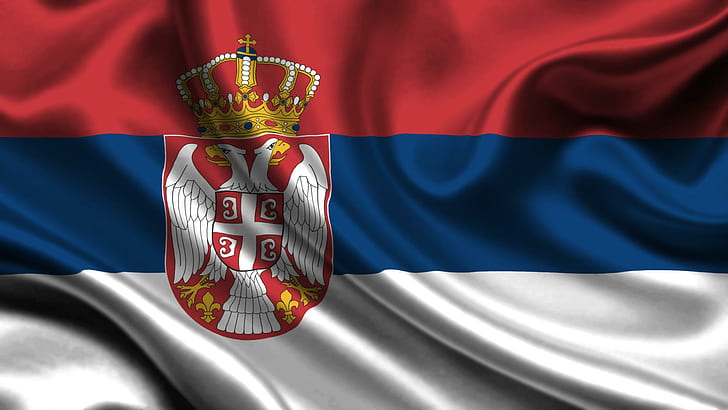 Serbia, satén, país, bandera, serbia, 3d y abstracto, Fondo de pantalla HD