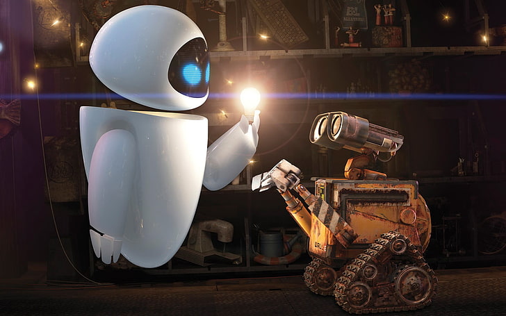 извънземна и роботизирана филмова сцена, Pixar Animation Studios, Disney Pixar, WALL-E, HD тапет