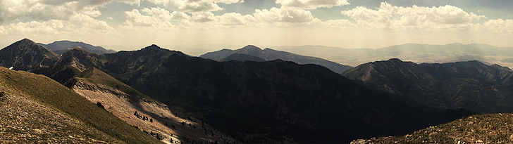 montañas, paisaje, monitores duales, Utah, Fondo de pantalla HD