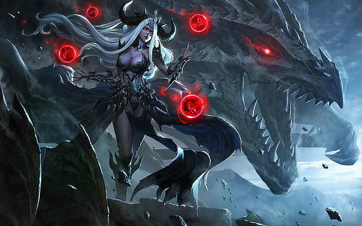 League Of Angels 2 Mythical Heroes Twilight Drive Queen Art Artwork Wallpaper Hd 1920 × 1200, HD тапет