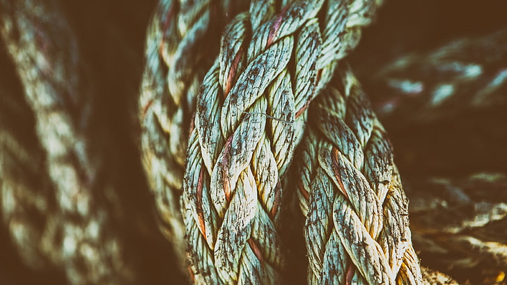 brown rope, photography, closeup, ropes, texture, knot, HD wallpaper
