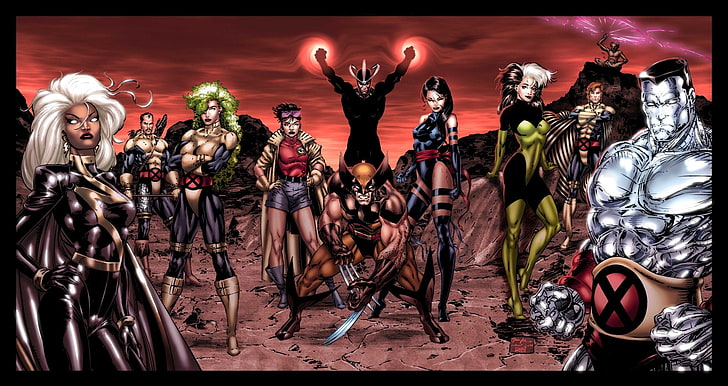 X-Men, Colossus, Psylocke (Marvel Comics), Rogue (Marvel Comics), Wolverine, HD тапет