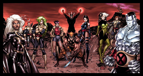 X-Men و Colossus و Psylocke (Marvel Comics) و Rogue (Marvel Comics) و Wolverine، خلفية HD HD wallpaper
