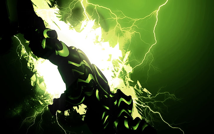 lightning illustration, flash, shine, light, background, HD wallpaper