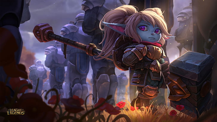 Video Game, League Of Legends, Hammer, Pointed Ears, Poppy (League Of Legends), HD wallpaper