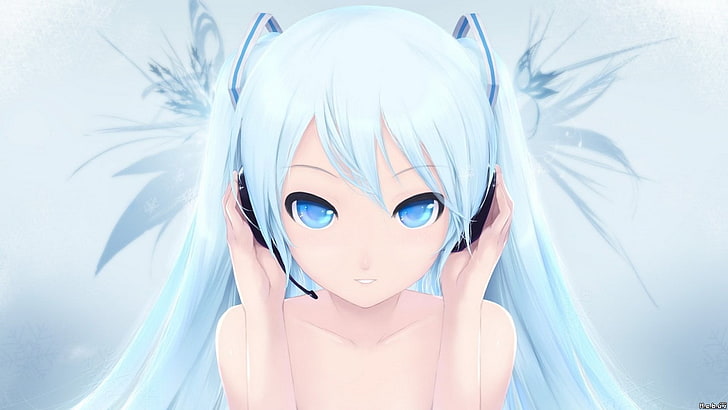 Ilustración de computadora de personaje de anime femenino de pelo azul, twintails, sombreado suave, Hatsune Miku, Fondo de pantalla HD