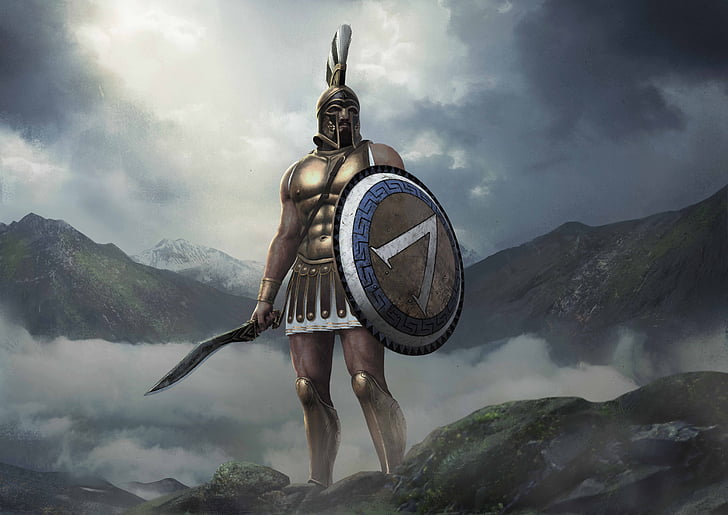 Kral Leonidas, Toplam Savaş: Arena, Komutan, 4K, HD masaüstü duvar kağıdı