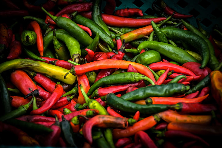 chili pepper, food, peppers, spicy, HD wallpaper