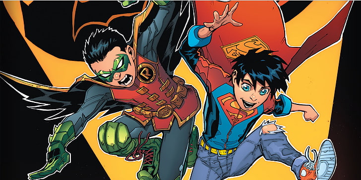 Superman, DC-Comics, Damian Wayne, Robin (DC-Comics), Superboy, HD-Hintergrundbild