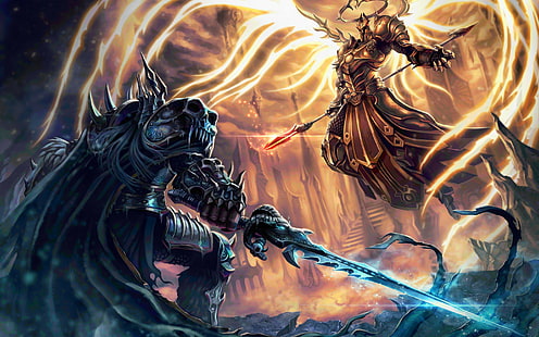 Heroes of the Storm, grafiki fanów, imperius, zamieć, Heroes of the Storm, Warcraft, Arthas, Lich King, Tapety HD HD wallpaper