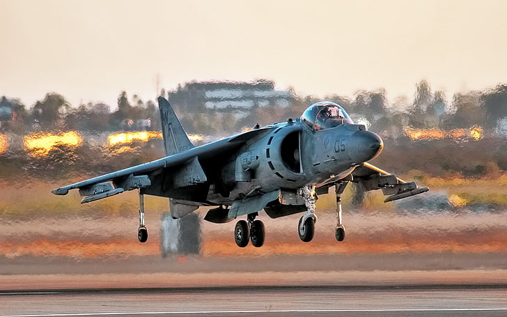 AV 8B Harrier, avión de combate gris, aviones / aviones, avión, avión, Fondo de pantalla HD