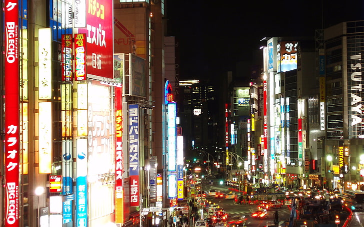 Japon, lumières, néon, signes, Fond d'écran HD