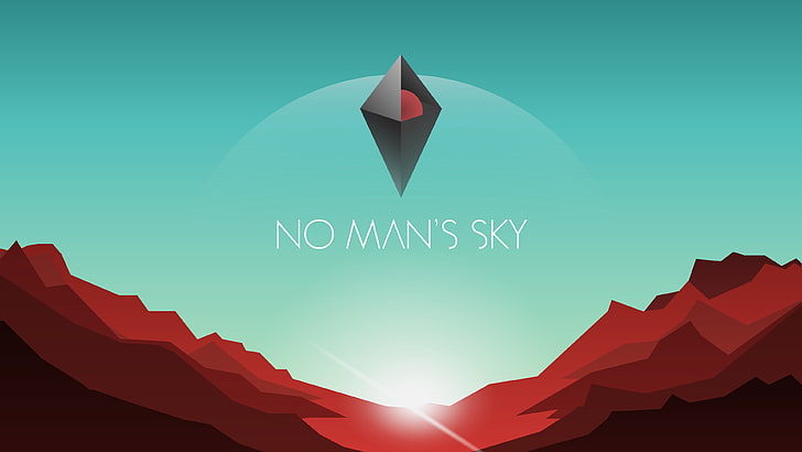 Logo No Man's Sky, No Man's Sky, gry wideo, marka, Tapety HD