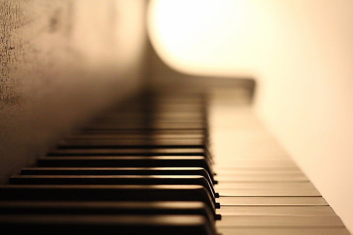 kunci piano, musik, piano, Wallpaper HD