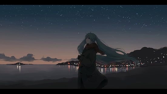 Anime, Winter, Vocaloid, Hatsune Miku, HD-Hintergrundbild HD wallpaper