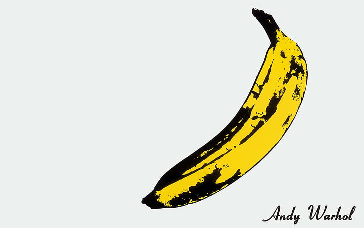 Andy Warhol, karya seni, pisang, minimalis, Wallpaper HD